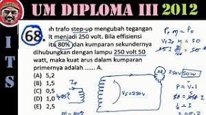 Contoh trafo bisa kita lihat pada tiang listrik. Um Program Diploma Iii D 3 Its 2012 Pembahasaan No 68 Arus Primer Transformator Stepdown Youtube