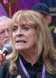 President of Equity Lynda Rooke Speaking at the Equity Union Rally in  Central London, UK. Editorial Stock Image