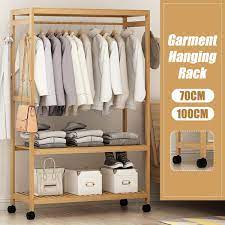 6x metal wonder closet hanger organizer hook space saving clothes rack new. Bamboo Coat Rack Floor Standing Clothes Hanging Storage Shelf Clothes Hanger Racks Bedroom Furniture Garment Closet Rack Wheel Coat Racks Aliexpress