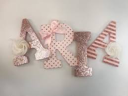 Rose Gold And Pink Nursery Letters Rose Gold Pink Nursery Etsy Gold Nursery Decor Rose Gold Nursery Decor Pink Baby Shower Decorations