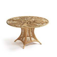 table ronde en rotin calamus naturel am pm la redoute table de jardin chaise rotin meuble rotin