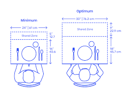 Find dining table 30 inch wide here Individual Dining Settings Dimensions Drawings Dimensions Com