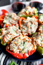 Spicy Italian Stuffed Peppers Recipe Cake N Knife