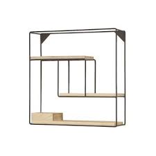Etagère murale trentino blanc, noir. Etagere Murale En Metal Noir Et Bois Vente De Wadiga Conforama