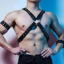 Amazon.com: LZAIYHYZ Men Bondage Gear Accessories,Fetish Gay Clothing  Leather Arm Harness Belts,Punk Rave Armband Party Belt : Health & Household