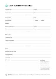 Location Scouting Sheet This Sheet Is To Ensure You Get More Info Than Just Yeah It Was Quite Good After Extensive Location Filmmaking Film Tips Film Theory