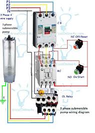 Three phase electrical wiring installation in home iec nec. 3 Phase Submersible Pump Wiring Diagram With Dol Stater Electricalonline4u