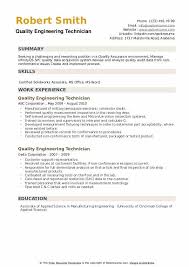 1481 electrical and electronic engineers cv examples engineering. Quality Engineering Technician Resume Samples Qwikresume