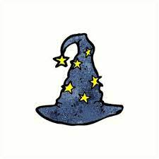 Cartoon Wizard Hat Wizard Drawings Drawings Halloween Felt Crafts
