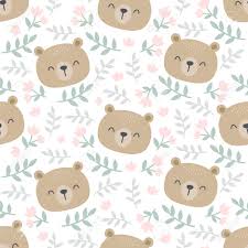 Free cute bear wallpapers and cute bear backgrounds for your computer desktop. Cute Bear And Floral Seamless Background Repeating Pattern Wallpaper Royalty Free Cliparts Vectors And Stock Illustration Image 141510703