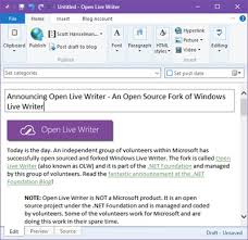 Open live writer is an open source application enabling users to author, edit, and publish blog posts. Open Live Writer Download Chip