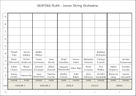 Seating Plan Template For String Orchestra Smart Music Teacher