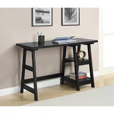 Black And White Wood Desk Convenience Concepts Designs2go Trestle Desk Multiple Finishes Walmart Com White Wood Desk Trestle Desk Home Office Furniture