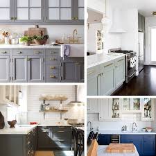 painted cabinets and brass hardware