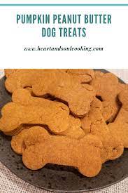 Pumpkin Peanut Butter Dog Treats Heart Soul Cooking Recipe Dog Treats Homemade Recipes Peanut Butter Dog Treats Dog Cookies