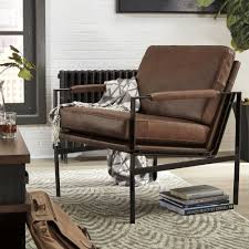Puckman Accent Chair Brown Brown Leather Chairs Accent Chairs Leather Accent Chair