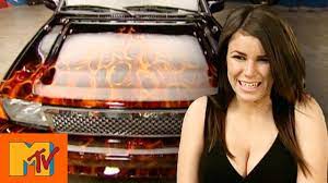 The hot tub in the rear added so much weight when filled with water that an air suspension system was installed on. Flaming Ford Festiva Pimp My Ride Youtube