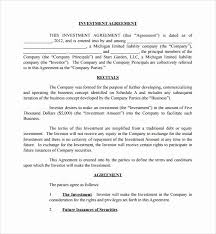 Simple Business Contract Template Lovely Sample Business Investment Agreement 7 Free Documents In 2020 Business Investment Contract Template Good Essay