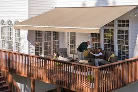 Canopies and awnings are two types of deck additions that add both shade and add visual interest. Retractable Solair Awnings For Decks Patios Custom Options For Sale