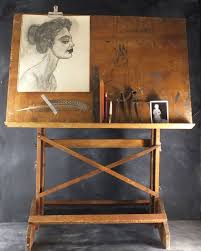 Resrved For Patty Vintage Lovely Old Anco Bilt Rotating Wood Drafting Easel Table Artist Easel Drafting Table Artistic Space