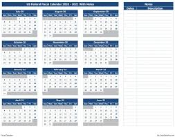 Download Us Federal Fiscal Calendar 2020 21 With Notes Excel Template Fiscal Calendar Excel Calendar Excel Calendar Template