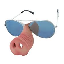 Cop Pig Nose Glasses Police Halloween Costume Accessory Nose Sunglasses Glasses Halloween Costume Accessories