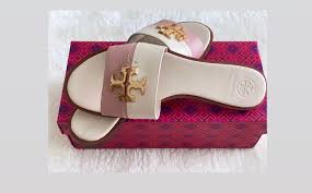 Tory Burch Everly Colorblock Slide Sandals Flats Size Us 8 The Outlet