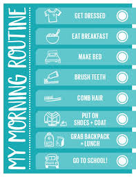 Handy Printable Morning Routine Checklist Morning Routine