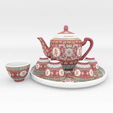 3d Model Traditional Chinese Porcelain Tea Set 3d Model Chinese Tea Set Porcelain Tea Set Tea Set