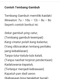 12u 6a 8i 12a b. Tembang Gambuh Tema Pendidikan Cara Golden