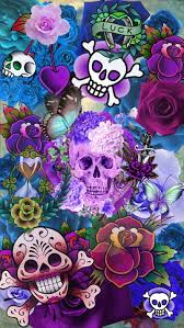 Check spelling or type a new query. Purple Sugar Skull Love Flowers Death Colorful Hd Mobile Wallpaper Peakpx