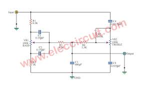 Passive Tone Control Circuit Eleccircuit Com Electronic Circuit Design Circuit Electronics Circuit