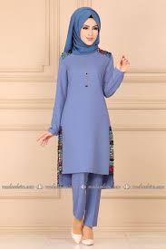 Modaselvim Kombin Pul Payetli Tesettur Takim Pl921 Mavi Moda Stilleri Elbise Tunik