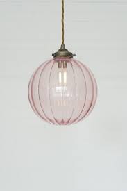 Fulbourn Dusky Pink Coloured Glass Pendant Light In Antiqued Brass Glass Pendant Light Pendant Light Bathroom Pendant Lighting