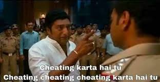 Image result for cheating cheating singham gif"