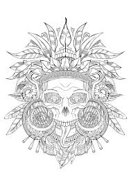 To print the picture, use the print button or save it to your device. Skull Coloring Pages For Adults