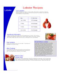 Lobster Cooking Chart Free Download
