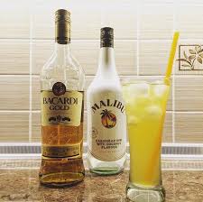 Bacardi Gold Malibu Pineapple Juice Gold Drinks Alcoholic Drinks Bacardi Gold