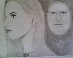 My attempt at drawing Alia and the Baron. I admit it was supposed to be  Anya Taylor-Joy and Stellan Skarsgard 😃