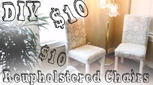 diy: $10 reupholster chairs youtube