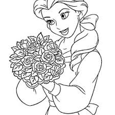 Disney princess characters coloring pages are a fun way for kids of all ages to develop creativity focus motor skills and color recognition. Princess Belle In Her Beautiful Gown On Disney Princesses Coloring Page Kids Play Color