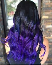 Black Base Is Less Upkeep With Roots And Blue Violets Don T Fade To Mold Colors Like Greens Do Spring Hair Color Purple Ombre Hair Lavender Hair Ombre