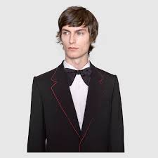 It was likely $800 or more. Black Stretch Twill Heritage Tuxedo With Piping Gucci Us