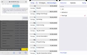 In deutschland hat die erste woche im kalender 2021 die kalenderwoche 53 (die erste kalenderwoche 'gehört' somit noch zum vorjahr) und die letzte im. Ios Kalender Feiertage Nach Bundesland Anzeigen Iphone Ticker De