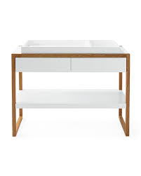 Oak household stool makeup shoe changing stoo. Nash Two Toned White Oak Wood Changing Table