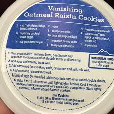 Quaker Oatmeal Cookies Quaker Oatmeal Cookies Quaker Oats Recipes Vanishing Oatmeal Raisin Cookies