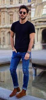 Dark brown chelsea boots men outfit. Dark Brown Chelsea Boots Mens Casual Outfits Men Fashion Casual Outfits Stylish Mens Outfits