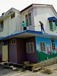 Warna cat rumah bagian luar seperti ini akan mengingatkan kamu dengan suasana kedalaman laut yang indah dipandang mata. Mytukangcat My Tukang Cat