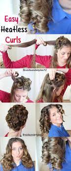 4 Overnight No Heat Curls Overnight Heatless Curl Methods Heatless Curls Curls No Heat Wavy Hair Overnight