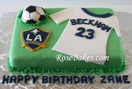 Soccer birthday cake topper, custom sports cake topper, soccer party theme, cake decoration with name, girls soccer $13.00 loading low in stock. La Galaxy David Beckham Soccer Birthday Cake